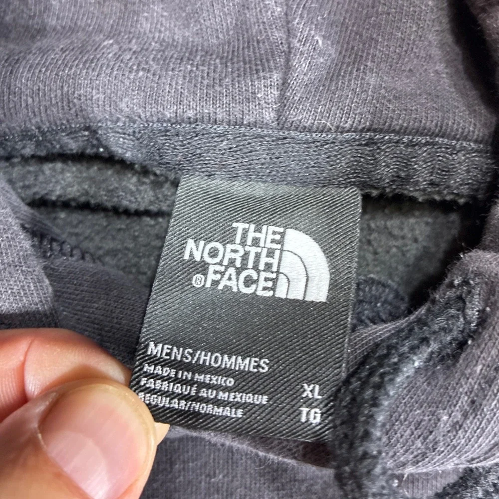 The North Face Hoodie Mens XL Black Sick Faded Sun Box Logo Pullover Gorpore